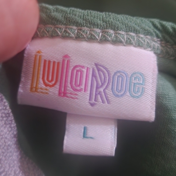 LuLaRoe Amelia Dress Women's Large (14-16) Seafoam Green Textured Pleated EUC - Picture 5 of 6